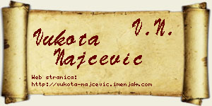 Vukota Najčević vizit kartica